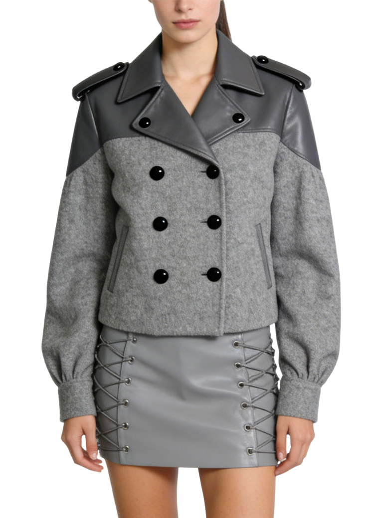 womens-color-block-double-breasted-short-coat