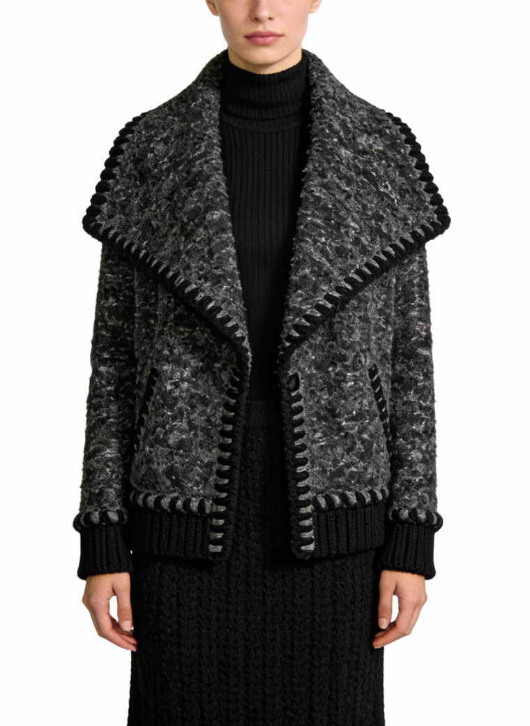 womens-lapel-contrast-stitch-open-front-coat