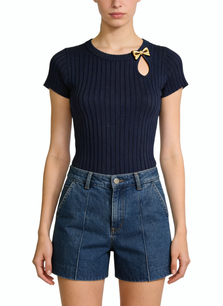 simple-design-denim-shorts