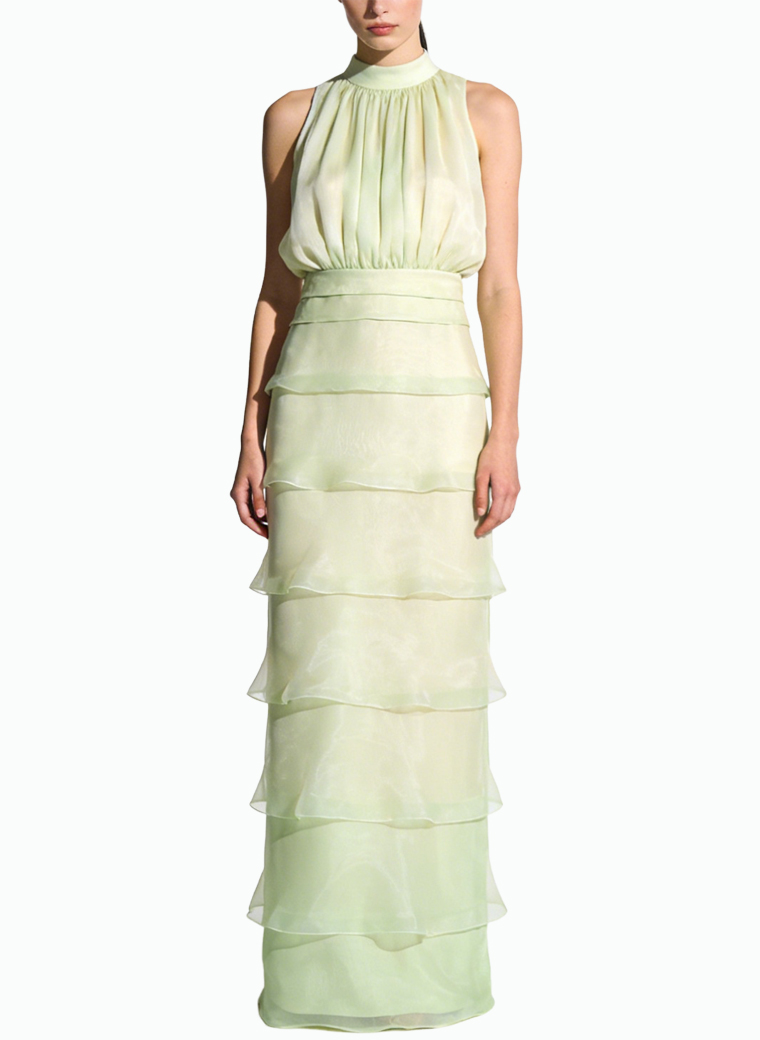 fresh-elegant-stand-collar-cami-dress