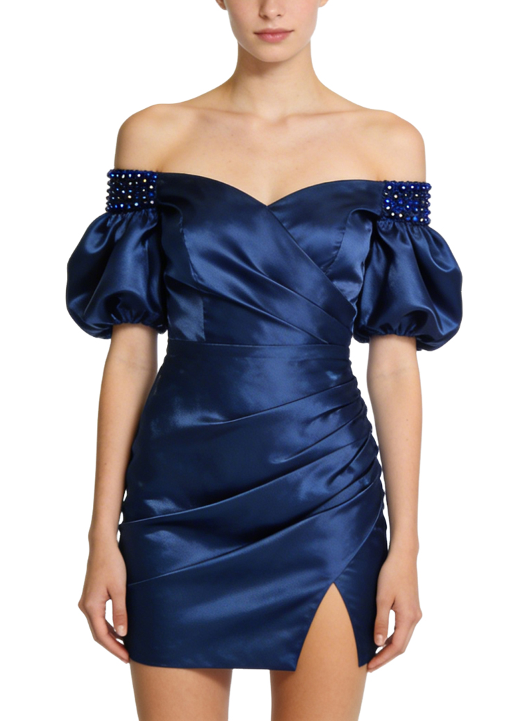 off-shoulder-puff-sleeve-party-evening-dress