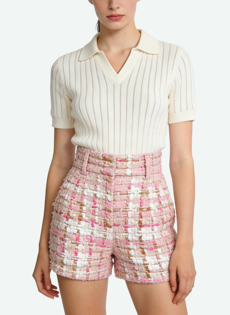 womens-plaid-pattern-soft-high-waist-shorts