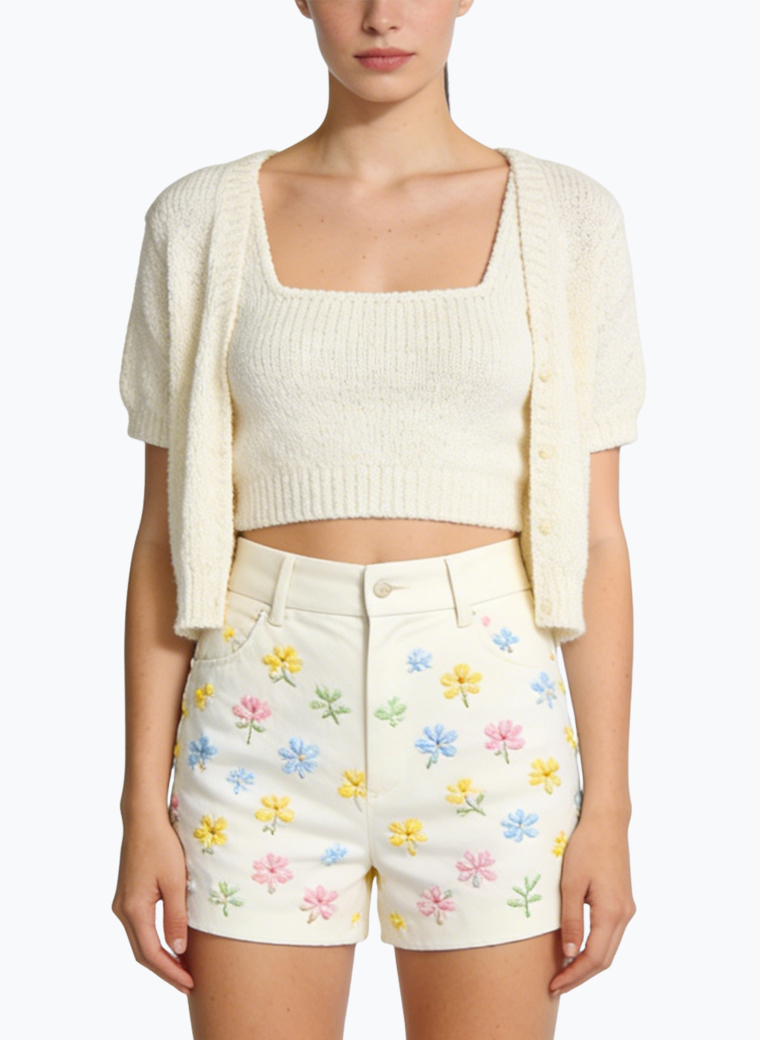 womens-printed-pattern-high-waist-casual-shorts