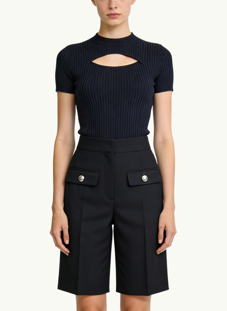 womens-cargo-pocket-high-waist-tailored-shorts
