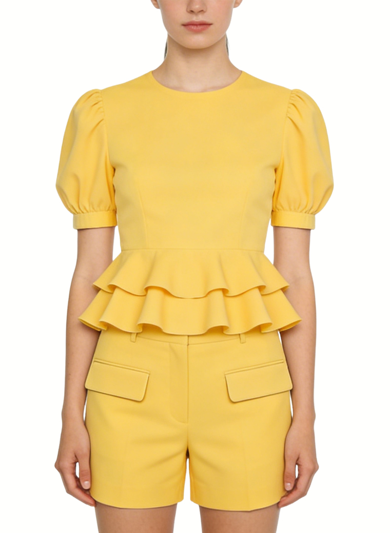 womens-ruffled-hem-puff-sleeve-short-sleeve-top