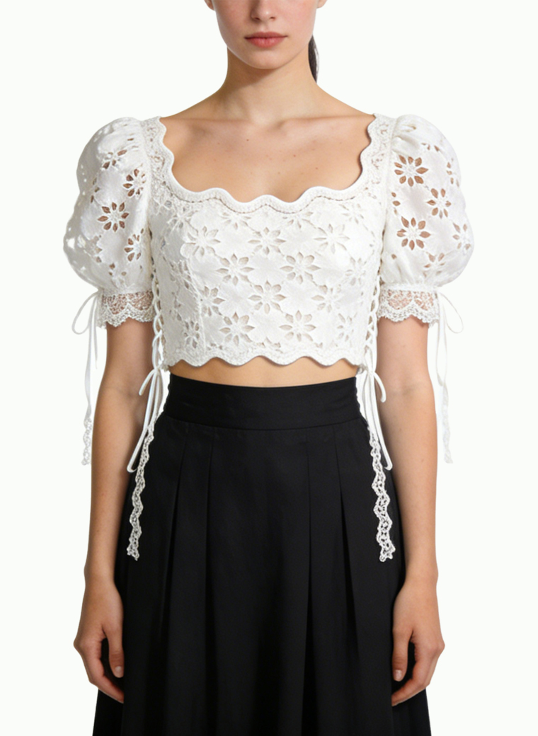 womens-elegant-square-neck-short-sleeve-top
