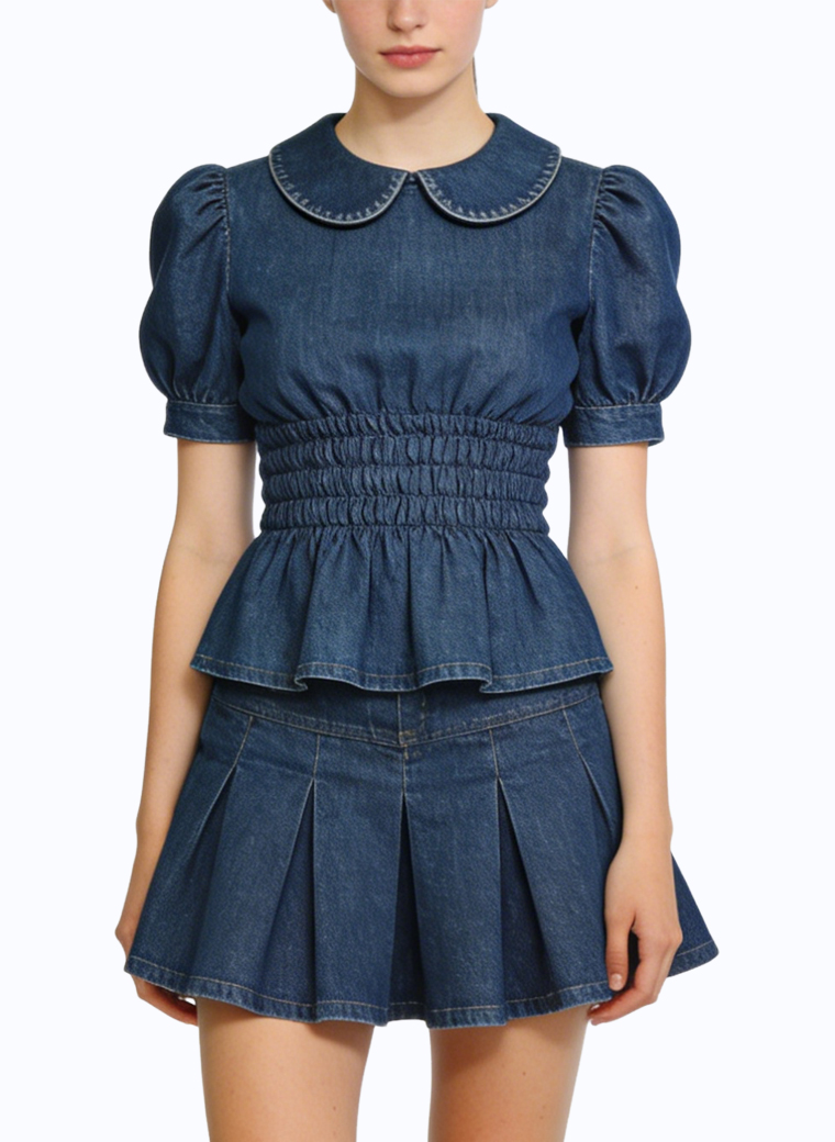 womens-ruffled-puff-sleeve-peplum-short-sleeve-top