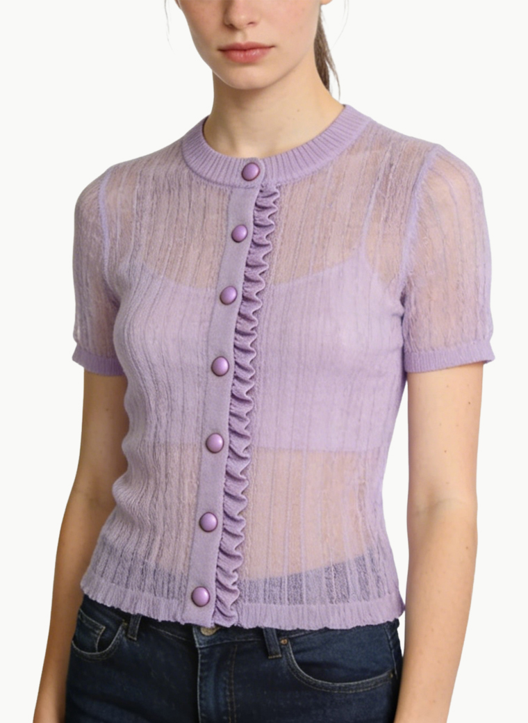 womens-sheer-button-front-short-sleeve-top