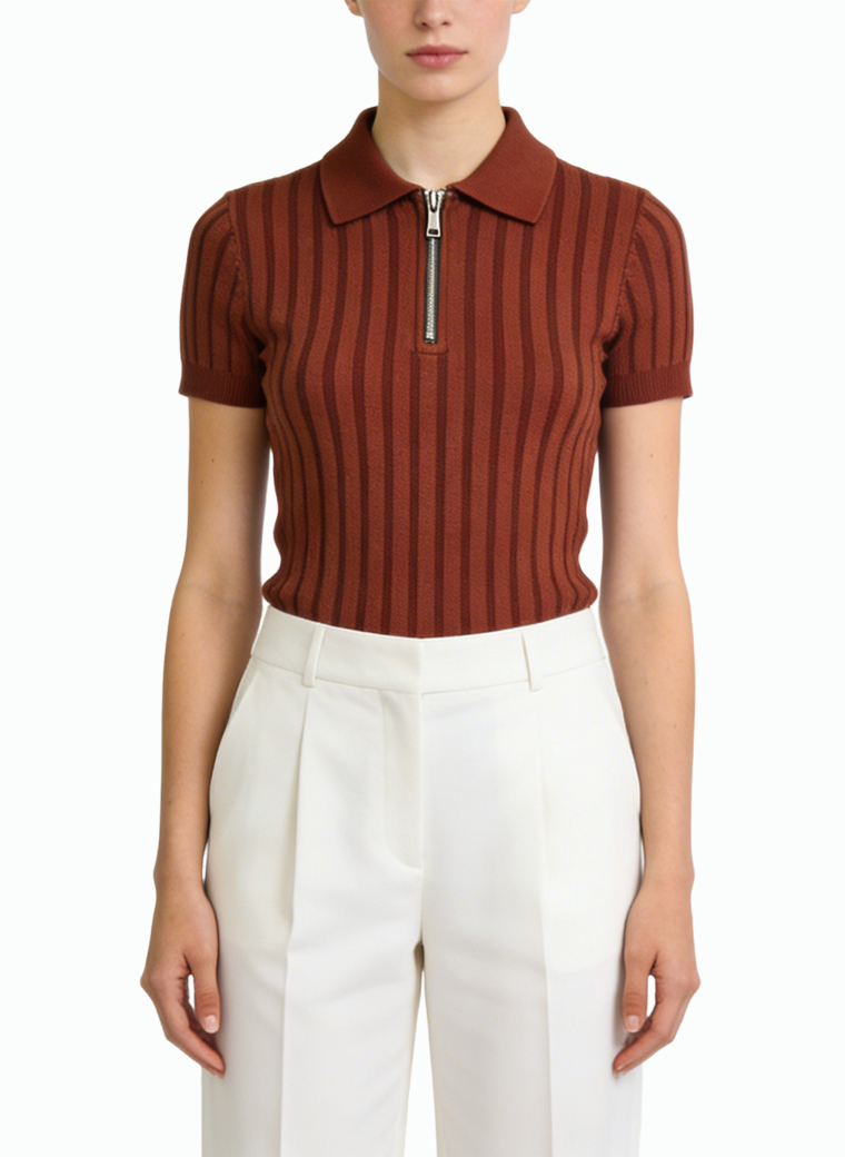 womens-ribbed-half-zip-mock-neck-short-sleeve-top